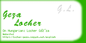 geza locher business card